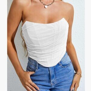 White Corset Top - XL
